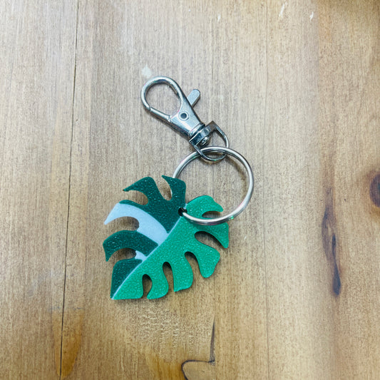 Monstera Albo Keychain